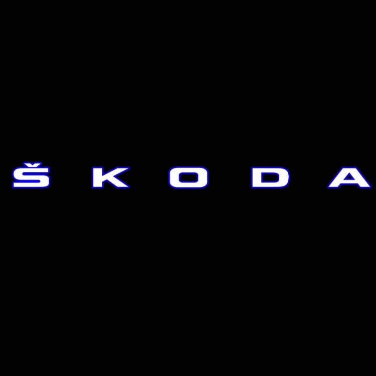 SKODA LOGO PROJECTOT LIGHTS Nr.19 (quantité 1 = 2 Logo Films /2 feux de porte)