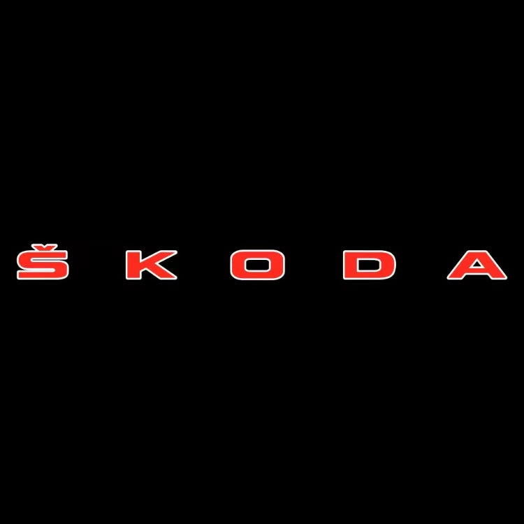 SKODA LOGO PROJECTOT LIGHTS Nr.19 (quantité 1 = 2 Logo Films /2 feux de porte)
