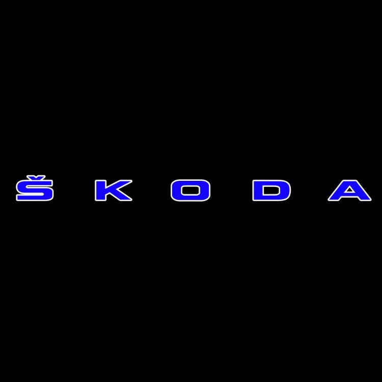SKODA LOGO PROJECTOT LIGHTS Nr.19 (quantité 1 = 2 Logo Films /2 feux de porte)