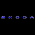 SKODA LOGO PROJECTOT LIGHTS Nr.19 (quantité 1 = 2 Logo Films /2 feux de porte)