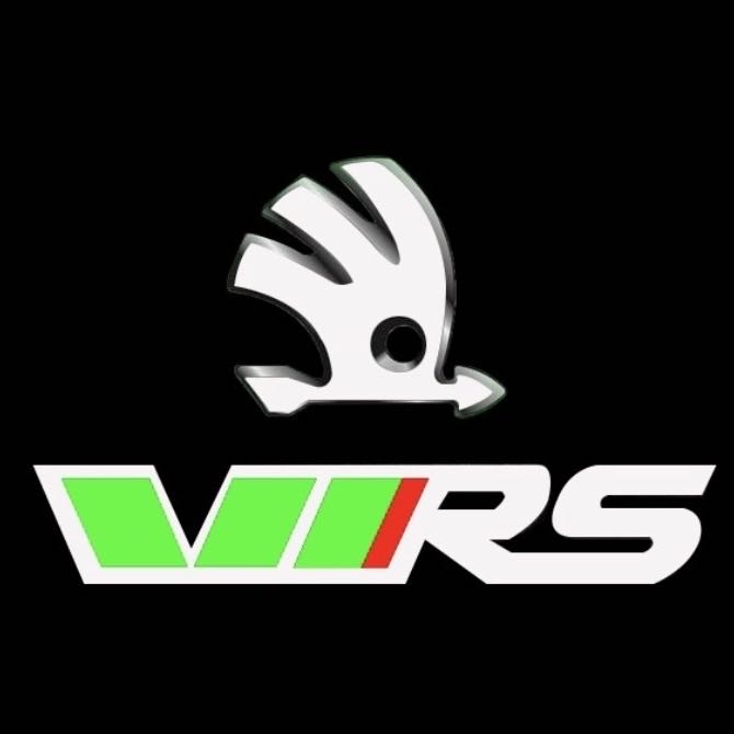 SKODA VRS LOGO LIGHTS Nr.24 (quantité 1 = 2 Logo Film / 2 feux de porte)