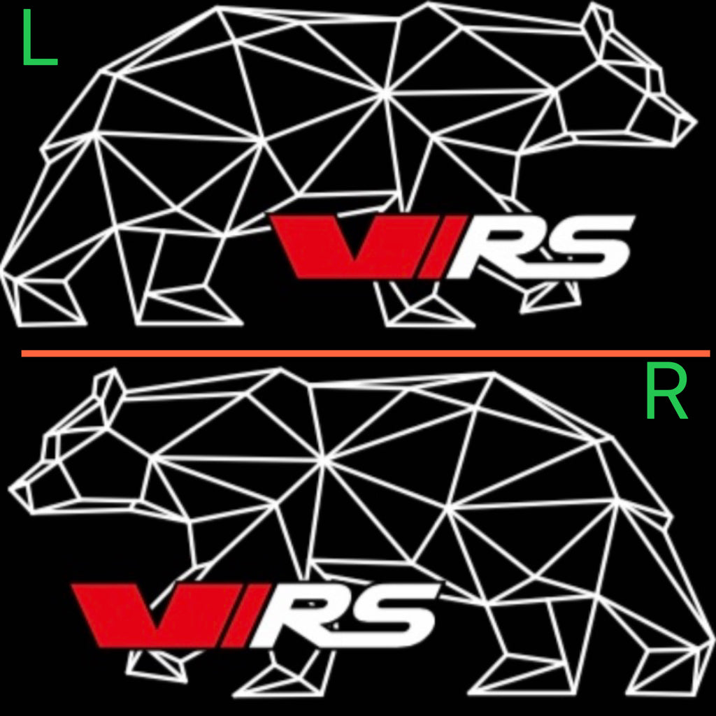 SKODA VRS LOGO PROJECTOT LIGHTS Nr.47 (quantité 1 = 2 Logo Film / 2 feux de porte)