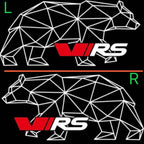 SKODA VRS LOGO PROJECTOT LIGHTS Nr.47 (quantité 1 = 2 Logo Film / 2 feux de porte)