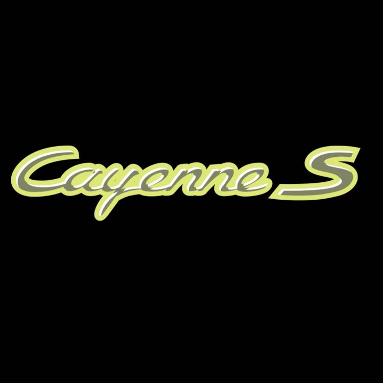 PORSCHE Cayenne S LOGO PROJECTOT LIGHTS Nr.18 (quantità 1 = 2 Logo Film / 2 luci porta)