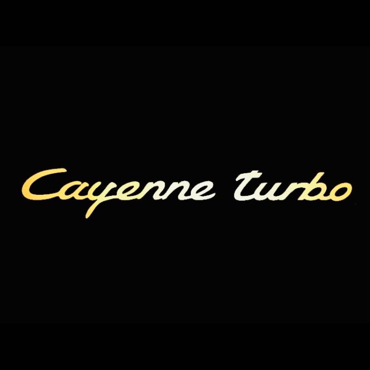 LUCI PROIETTORI LOGO PORSCHE Cayenne turbo Nr.28 (quantità 1 = 2 Logo Film / 2 luci porte)
