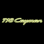 PORSCHE Cayman  LOGO PROJECTOT LIGHTS Nr.8012 (quantity  1 =  2 Logo Film /  2 door lights)