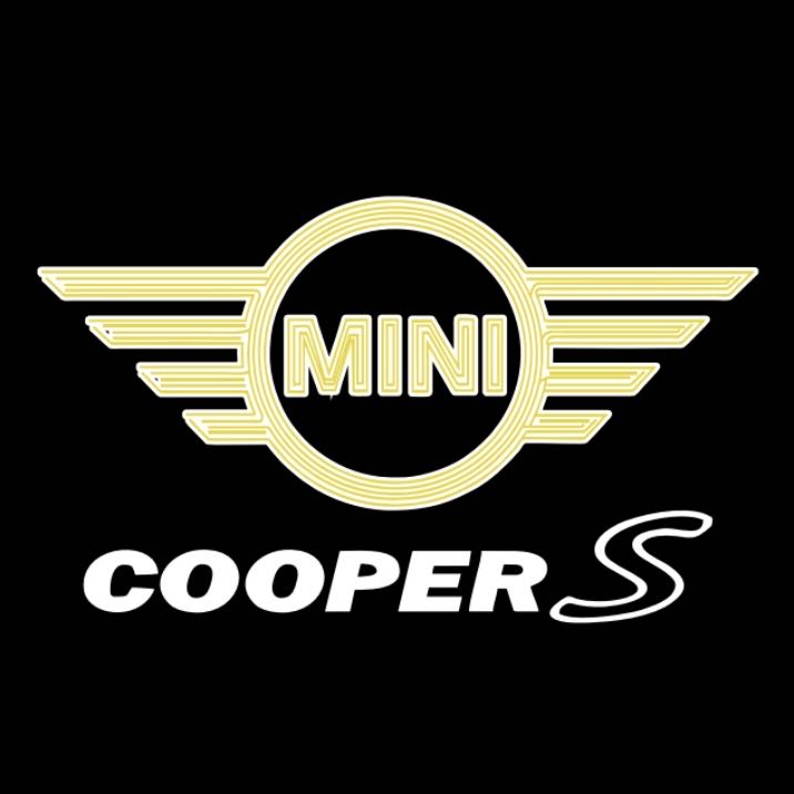 MINI COOPER S LOGO PROJECROTR LIGHTS Nr.139 (Menge 1 = 2 Logo Film / 2 Türleuchten)