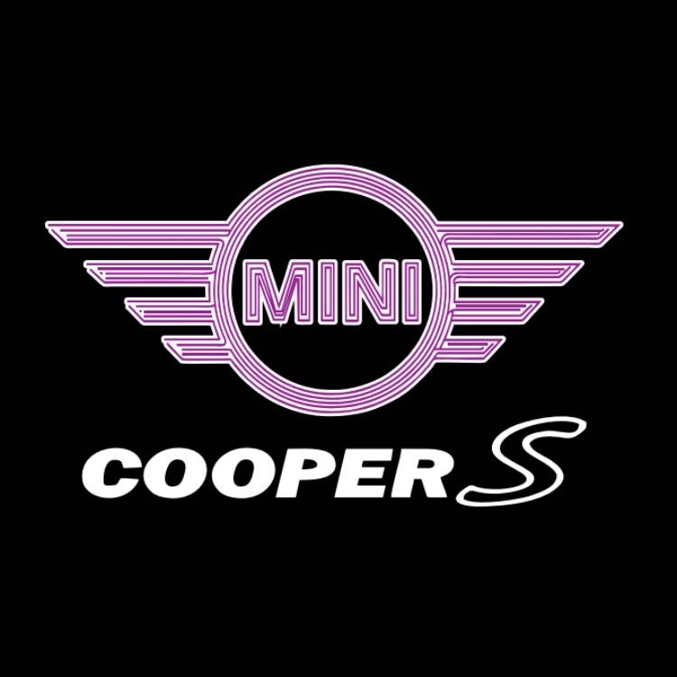 LUCI PROIETTORI LOGO MINI COOPER S Nr.144 (quantità 1 = 2 Logo Film / 2 luci porta)
