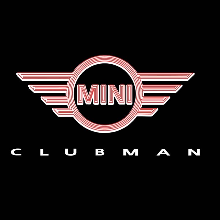 MINI CLUBMAN LOGO PROJECROTR LIGHTS Nr.126 (Menge 1 = 2 Logo Film / 2 Türleuchten)