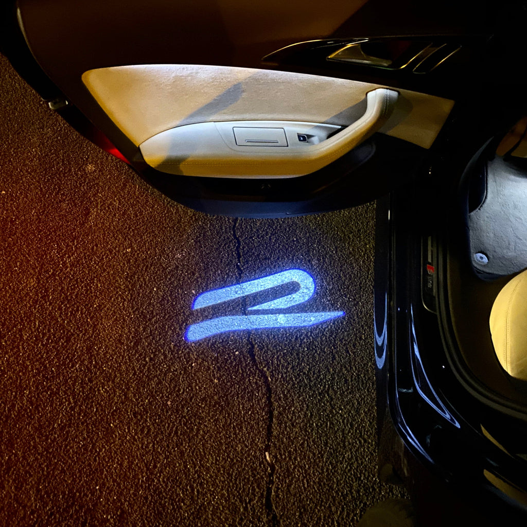 Feux de porte Volkswagen R Logo Nr. 152 (quantité 1 = 2 film de logo / 2 lumières de porte)