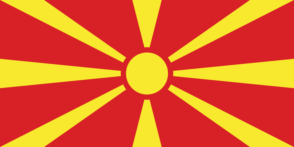 Severna Makedonija Република Северна Македонија  National Flag  logo door lights (quantity 1 = 1 sets / 2 logo film /  Can replace of lights  other logos )