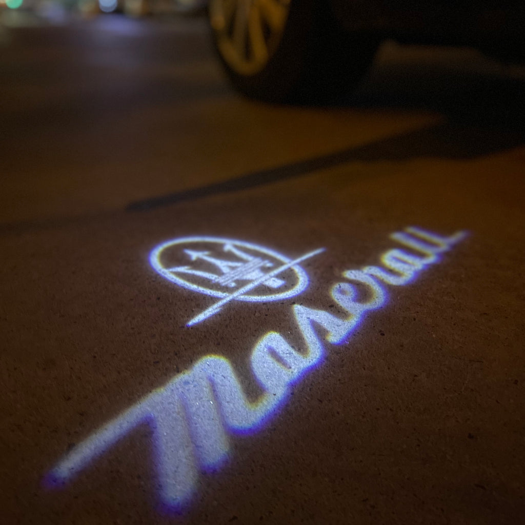 LUCES Maserati LOGO PROJECROTR Nr.01 (cantidad 1 = 1 juegos / 2 luces de puerta)