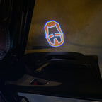 Iron Man Logo Nr.214 (Menge 1 = 2 Logofilme /2 Türleuchten)