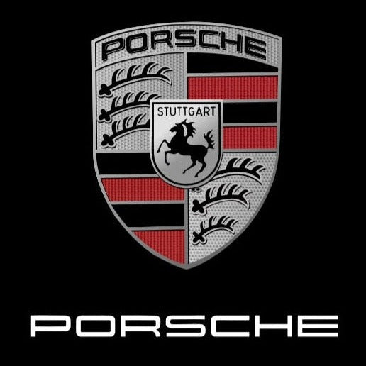 LUCI PROIETTORI LOGO PORSCHE Nr.36 (quantità 1 = 2 Logo Film / 2 luci porte)