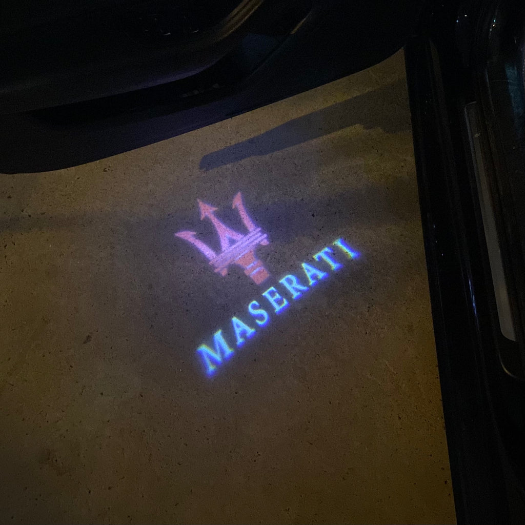Maserati LOGO PROJECROTR LIGHTS Nr.02 (cantidad 1 = 1 juego/2 luces de puerta)