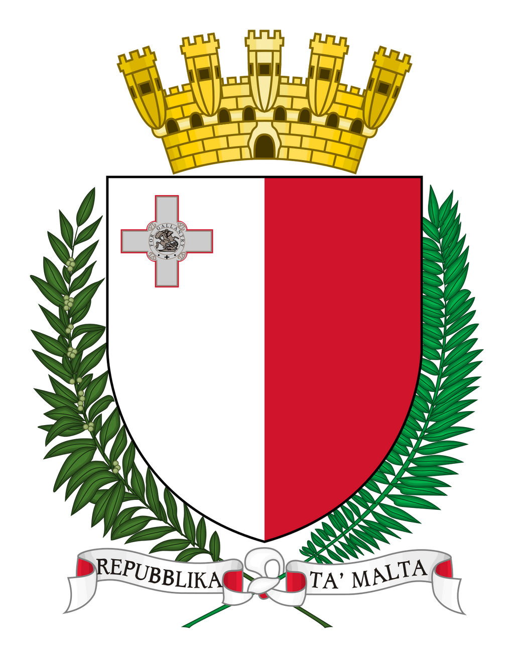 Malta Repubblika ta' Malta  National Flag  logo door lights (quantity 1 = 1 sets / 2 logo film /  Can replace of lights  other logos )