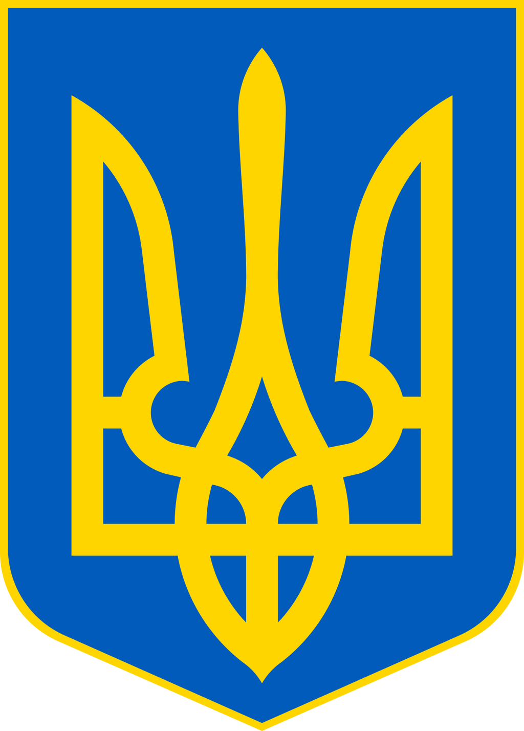 Ukraine Украïна National Flag  logo door lights (quantity 1 = 1 sets / 2 logo film /  Can replace of lights  other logos )