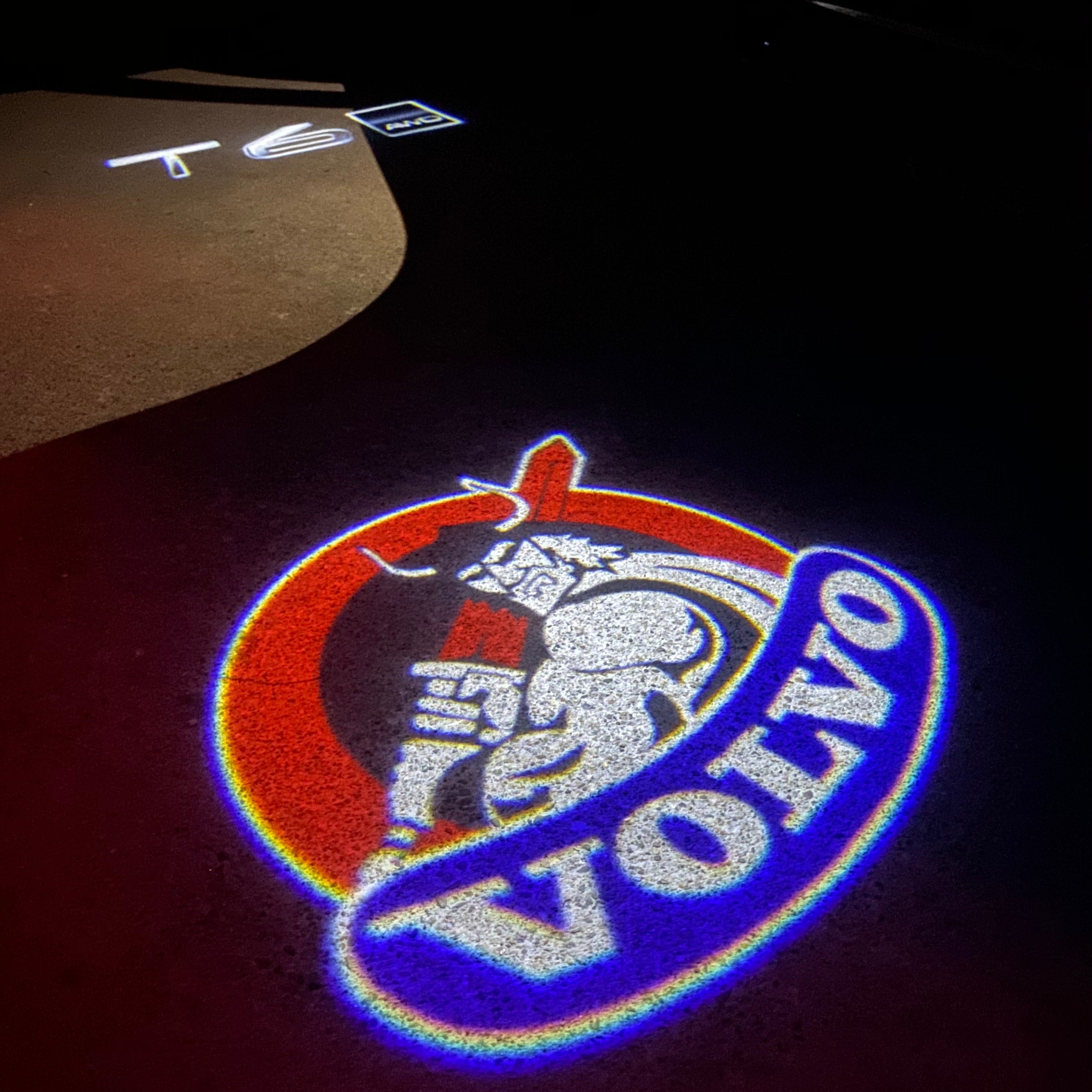 LUCES DE PROYECTOR DEL LOGOTIPO Volvo Nr.75 (cantidad 1 = 2 Película de logotipo / 2 luces de puerta)
