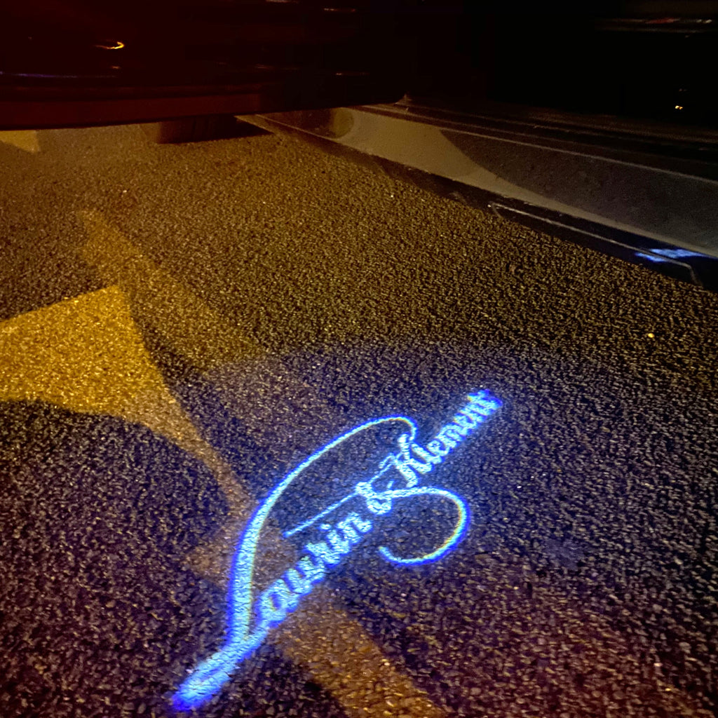 skoda Laurin&klement LOGO PROJECTOT LIGHTS Nr.19 (cantidad 1 = 2 logo films /2 luces de puerta)