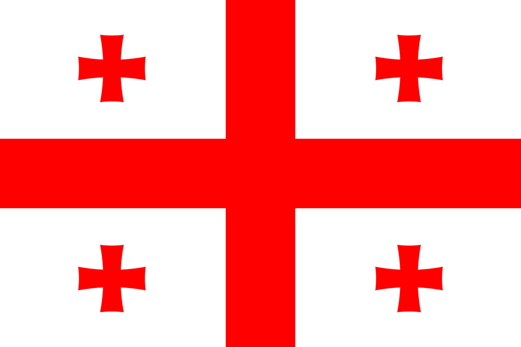 Logo du drapeau national de la Géorgie Géorgie (quantité 1 = 1 ensembles / 2 films de logo / peut remplacer les lumières d'autres logos)