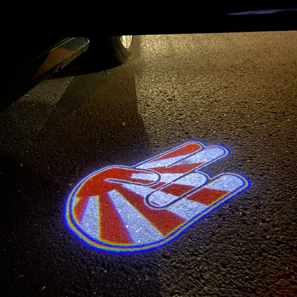 LUCES DE PROYECTOR CON LOGO JDM N ° 16 (cantidad 1 = 1 juegos / 2 luces de puerta)