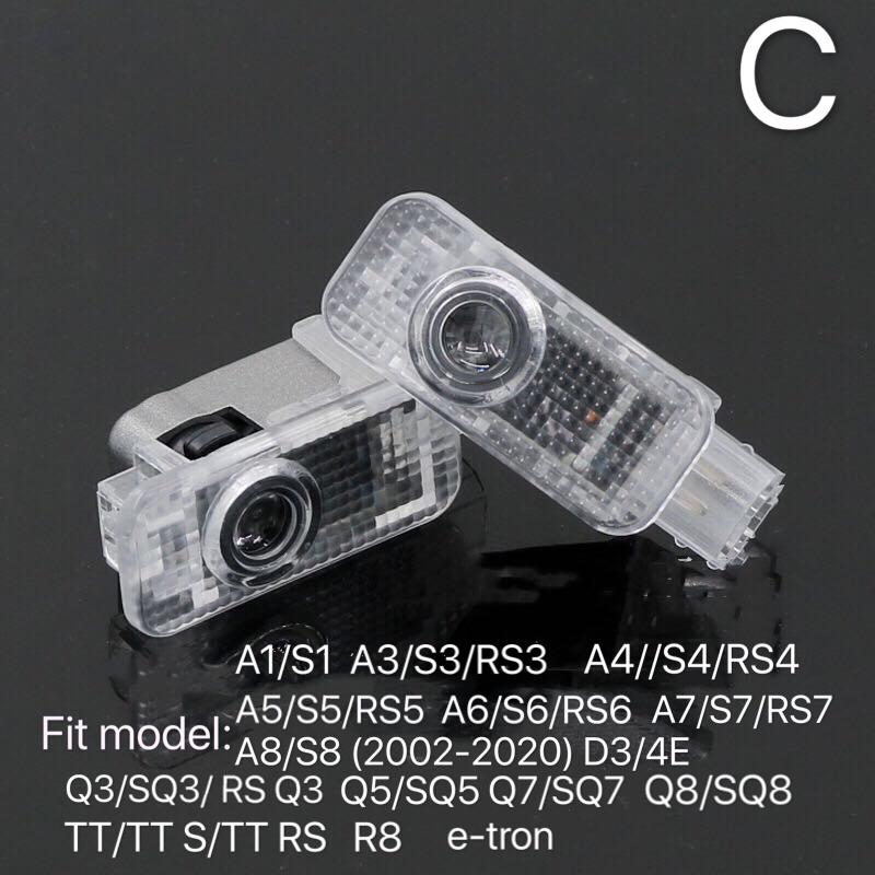 AUDI LOGO PROJECTOR LIGHTS Nr.89 (Menge 1 = 2 Logo Films / 2 Türlichter)