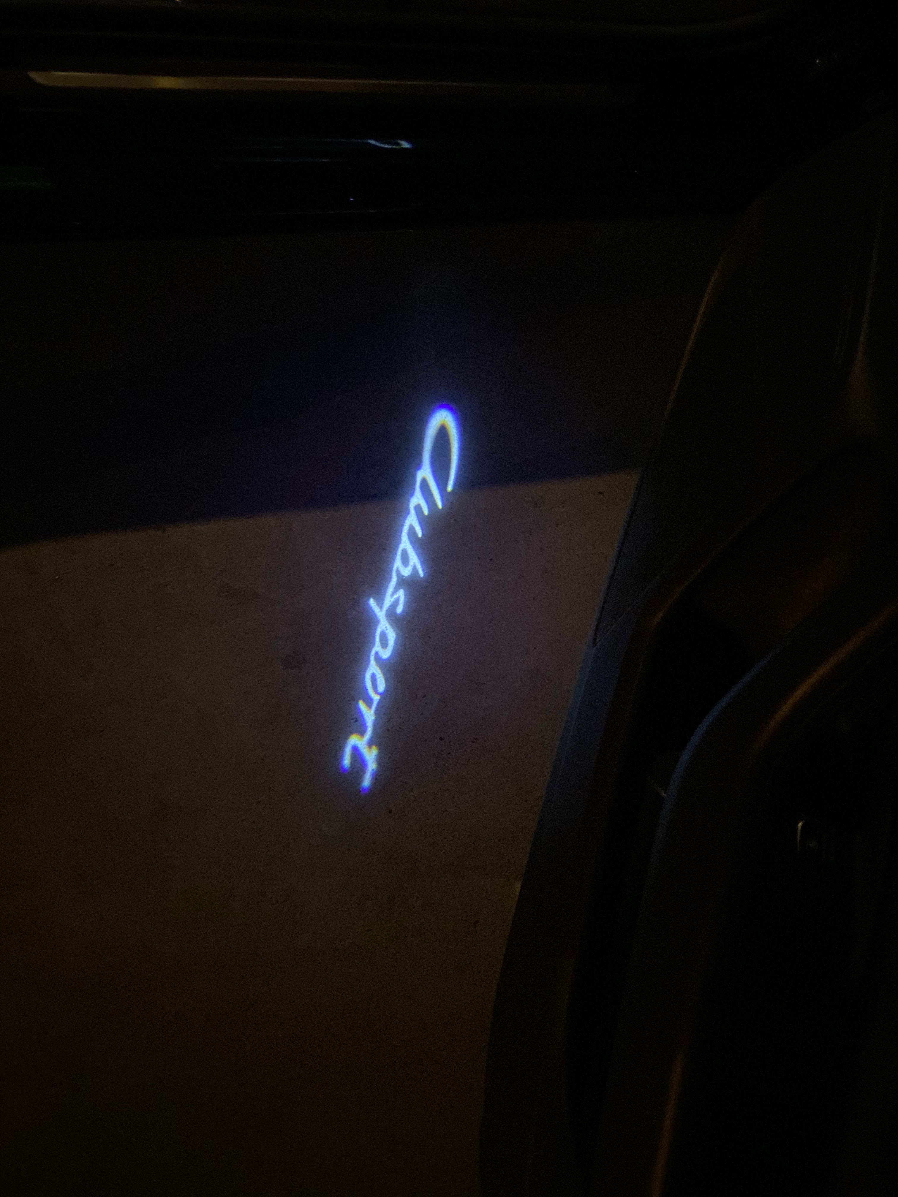 LOGO PROJECTOR LIGHTS PORSCHE Nr.06 (الكمية 1 = 2 شعار فيلم / 2 أضواء باب)