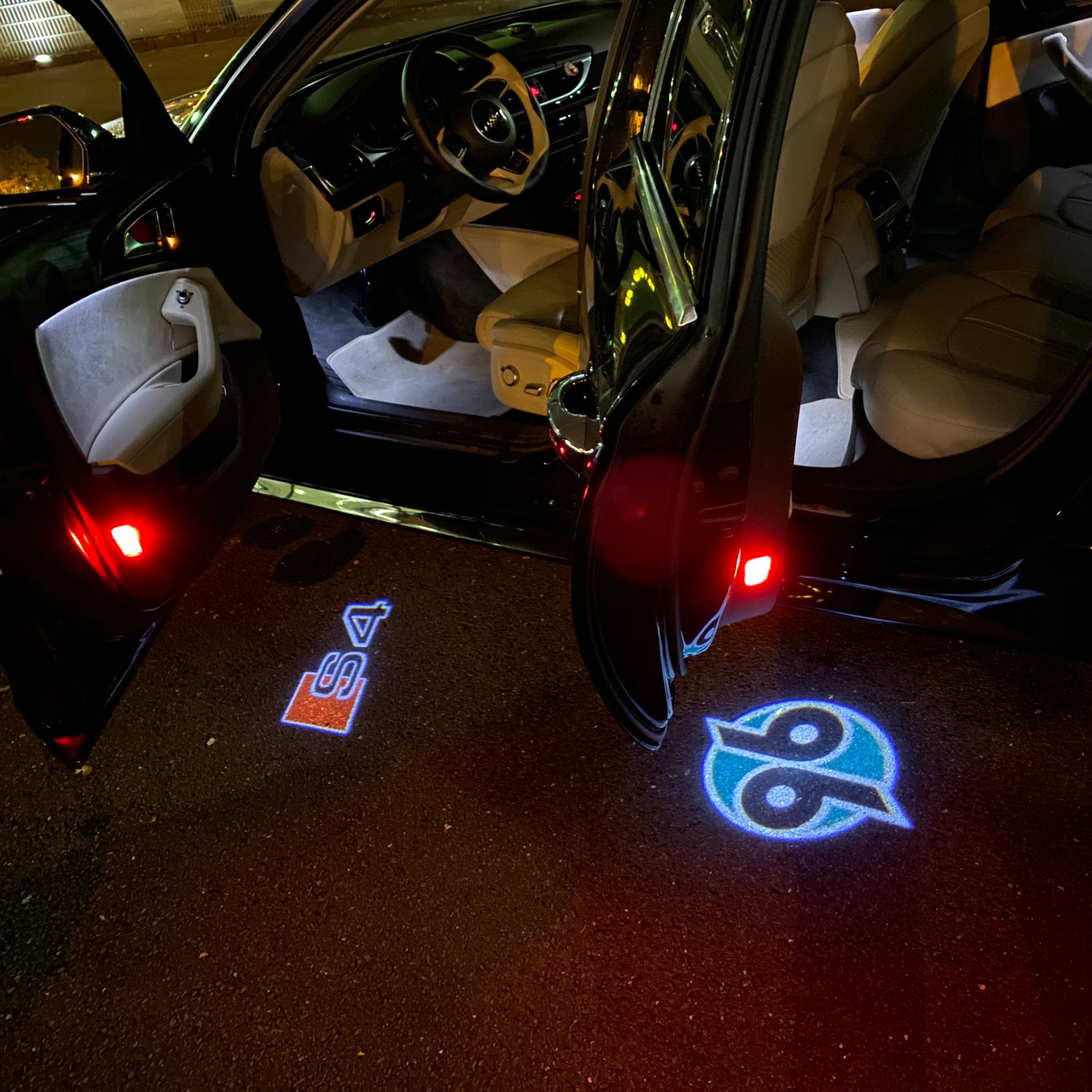 AUDI LOGO PROJECTOT LIGHTS Nr.19 (quantità 1 = 2 Logo Films /2 luci porta)