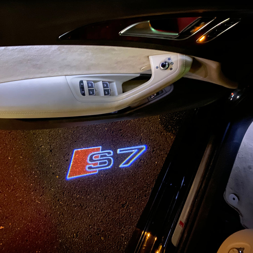 AUDI S7 LOGO PROJECTOT LIGHTS Nr.360 (quantité 1 = 2 Logo Films /2 feux de porte)