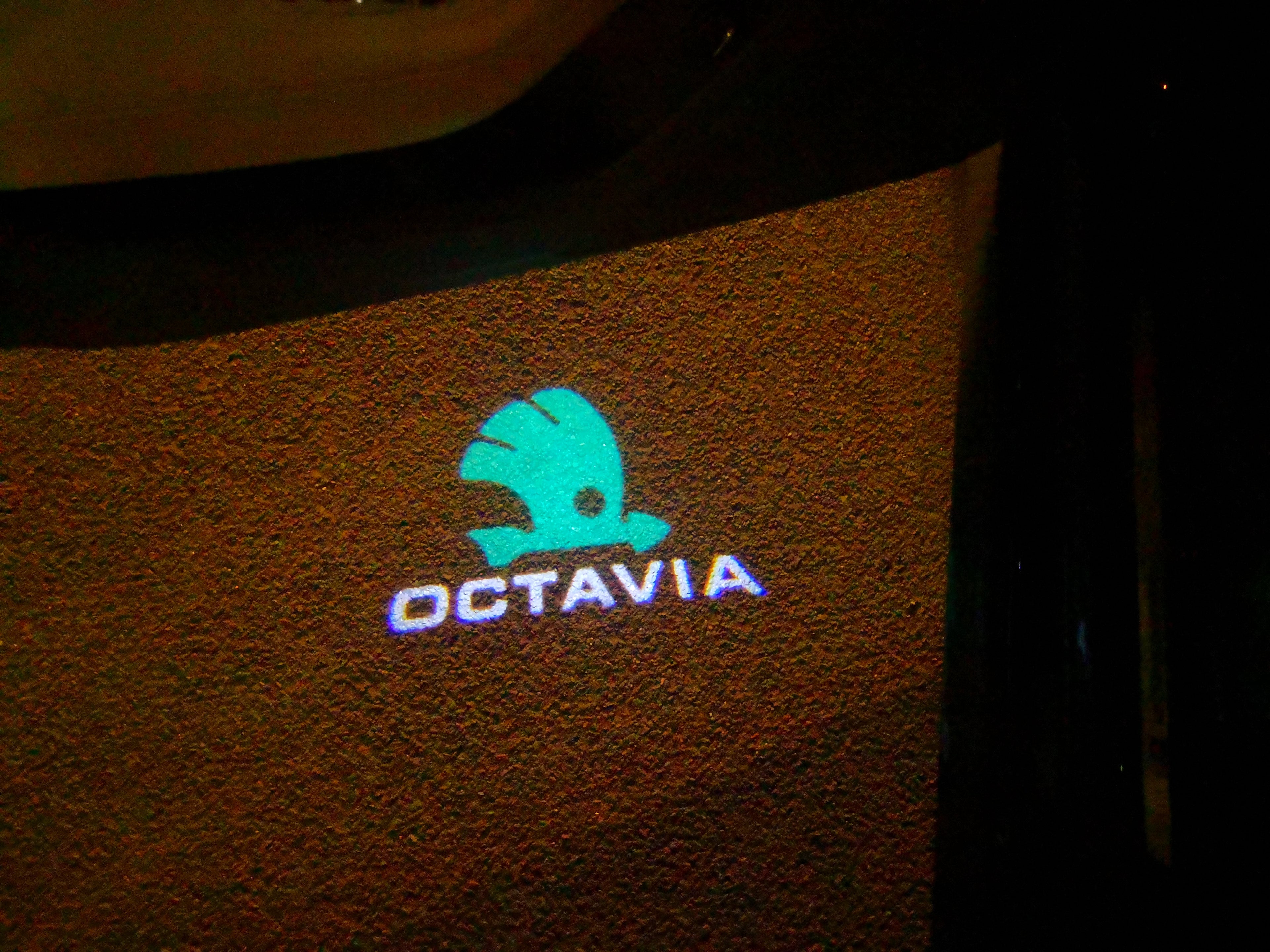 SKODA LOGO PROJECTOT LIGHTS Nr.78 (cantidad 1 = 2 logo película / 2 luces de puerta)