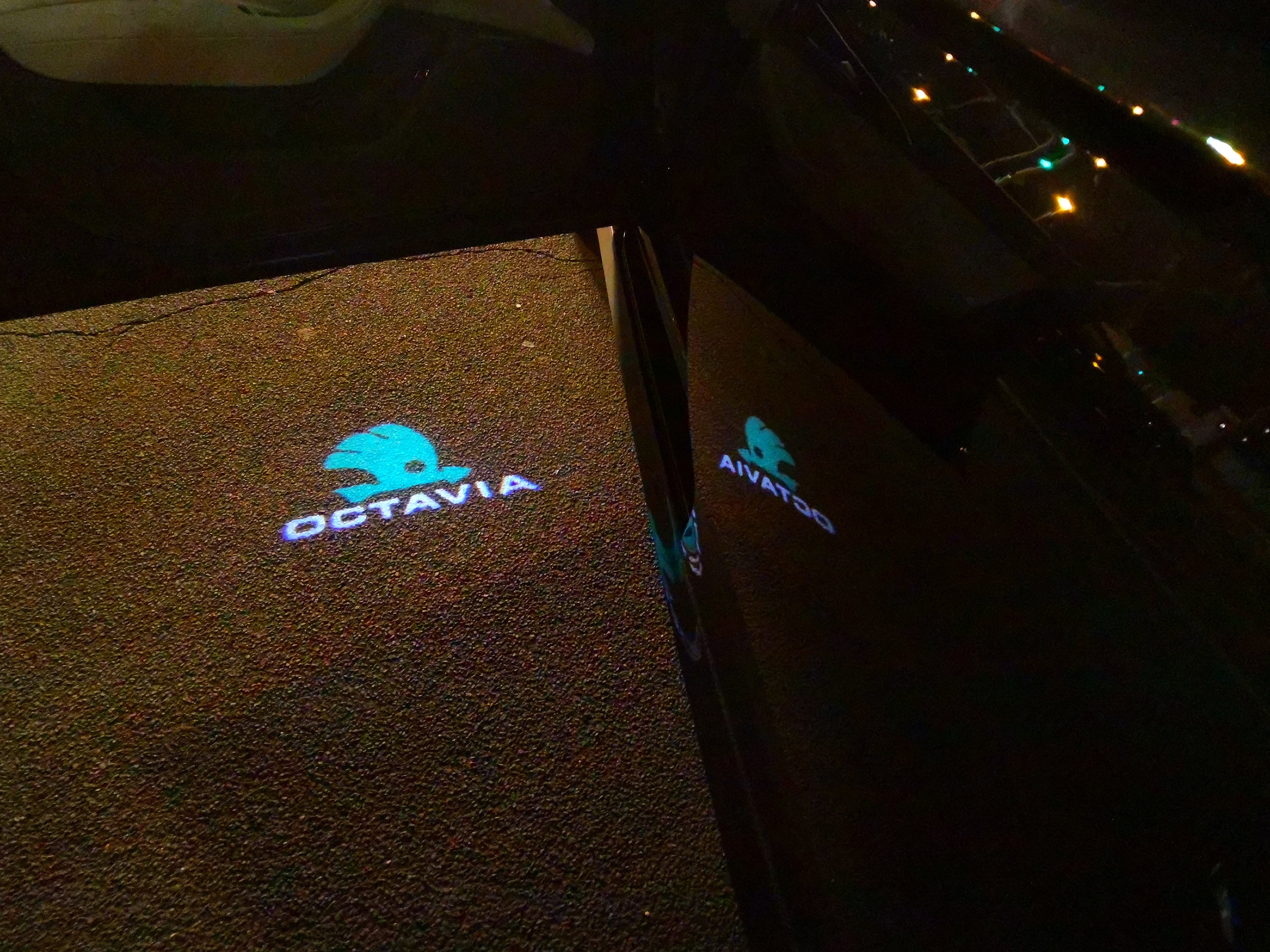 SKODA LOGO PROJECTOT LIGHTS Nr.78 (cantidad 1 = 2 logo película / 2 luces de puerta)