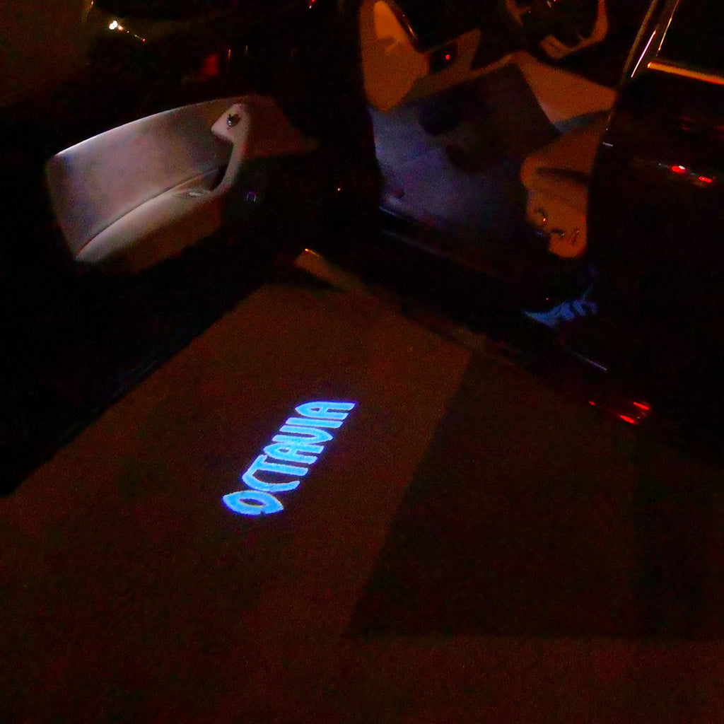 SKODA LOGO PROJECTOT LIGHTS Nr.103 (quantité 1 = 2 Logo Film / 2 feux de porte)