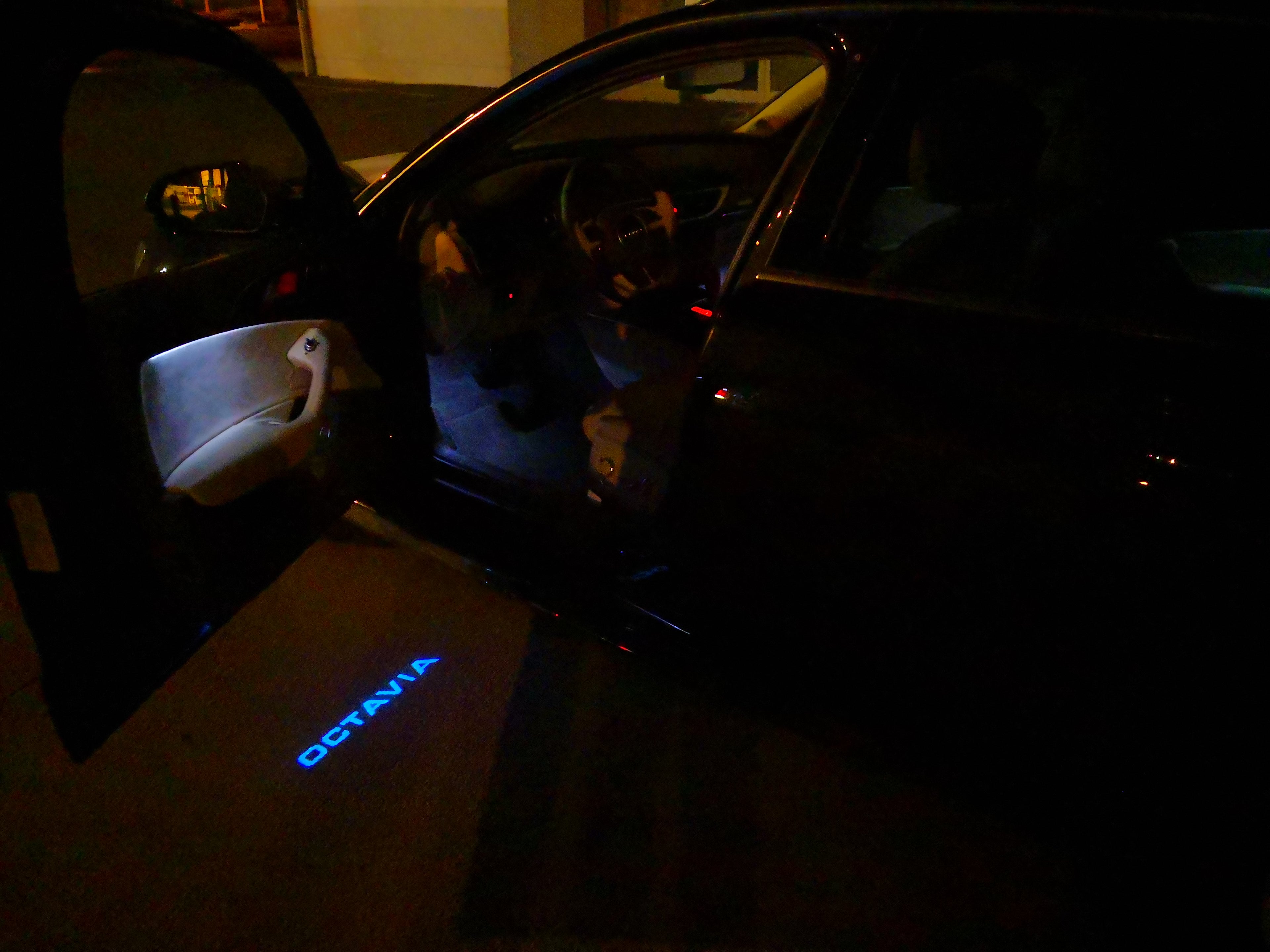 SKODA LOGO PROJECTOT LIGHTS Nr.104 (cantidad 1 = 2 logo película / 2 luces de puerta)