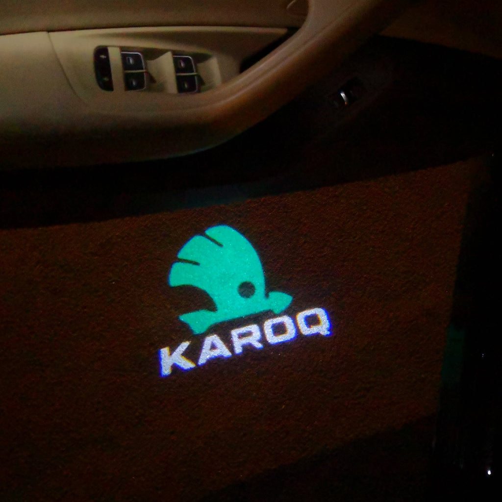 SKODA KAROQ LOGO PROJECTOT LIGHTS Nr.79 (cantidad 1 = 2 Logo Film/2 luces de puerta)