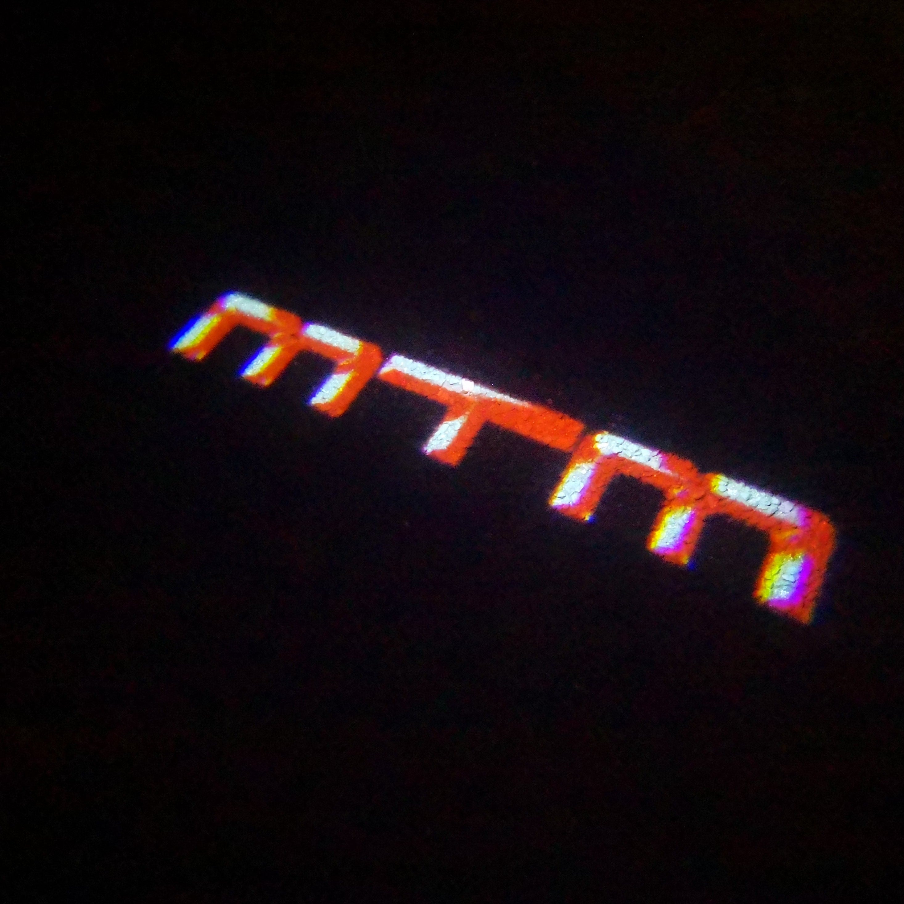 LUCI PROIETTORI LOGO AUDI Nr.91 (quantità 1 = 2 Pellicole Logo / 2 luci porta)