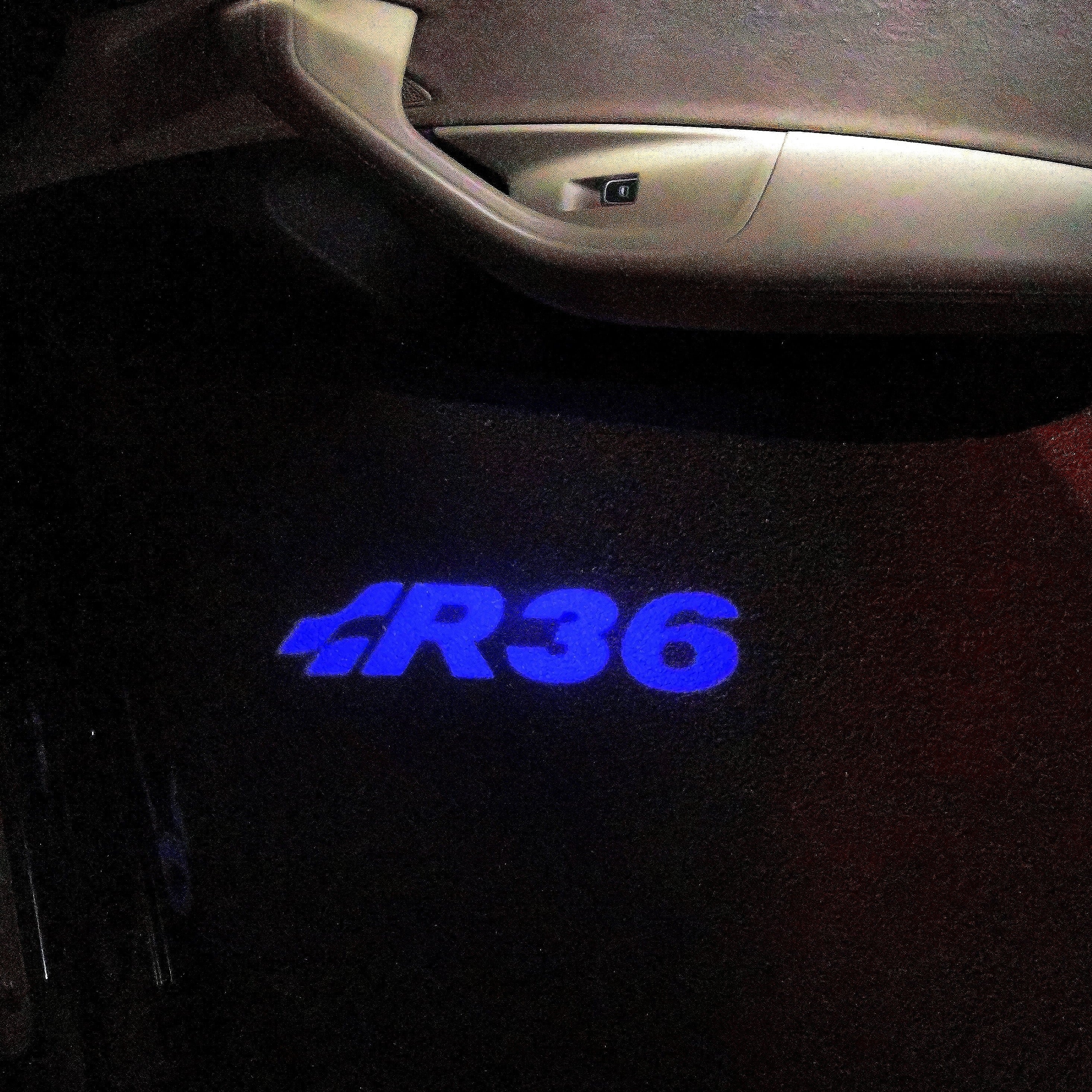 Volkswagen Door lights R36 Logo Nr. 38 (cantidad 1 = 2 logo película / 2 luces de puerta)