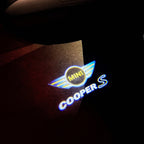 MINI COOPER S LOGO PROJECTOR LIGHTS Nr.96 (الكمية 1 = 2 شعار فيلم / 2 مصباح باب)