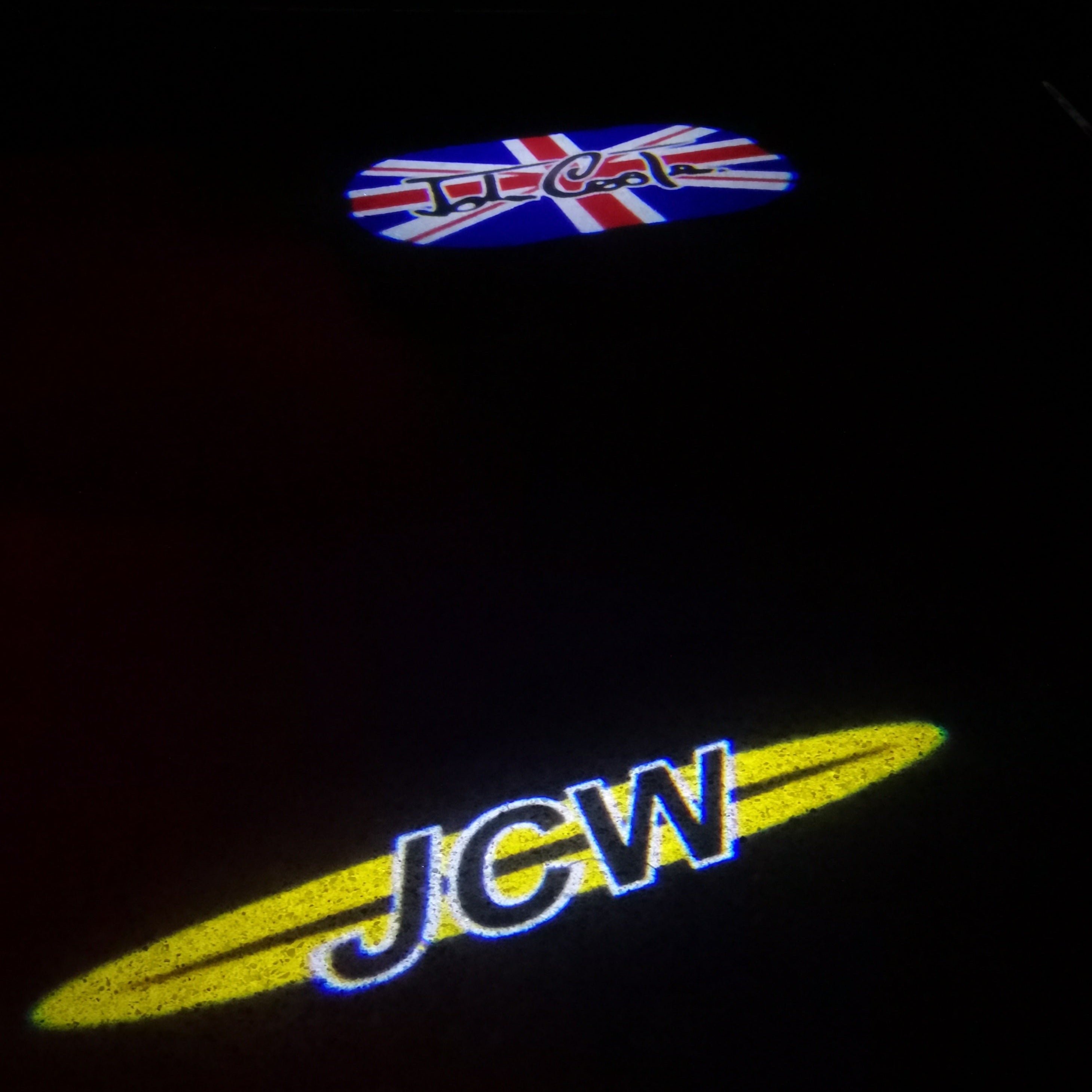 JOHN COOPER WORKS LOGO PROJECROTR LIGHTS Nr.117 (Menge 1 = 2 Logo Film / 2 Türlichter)