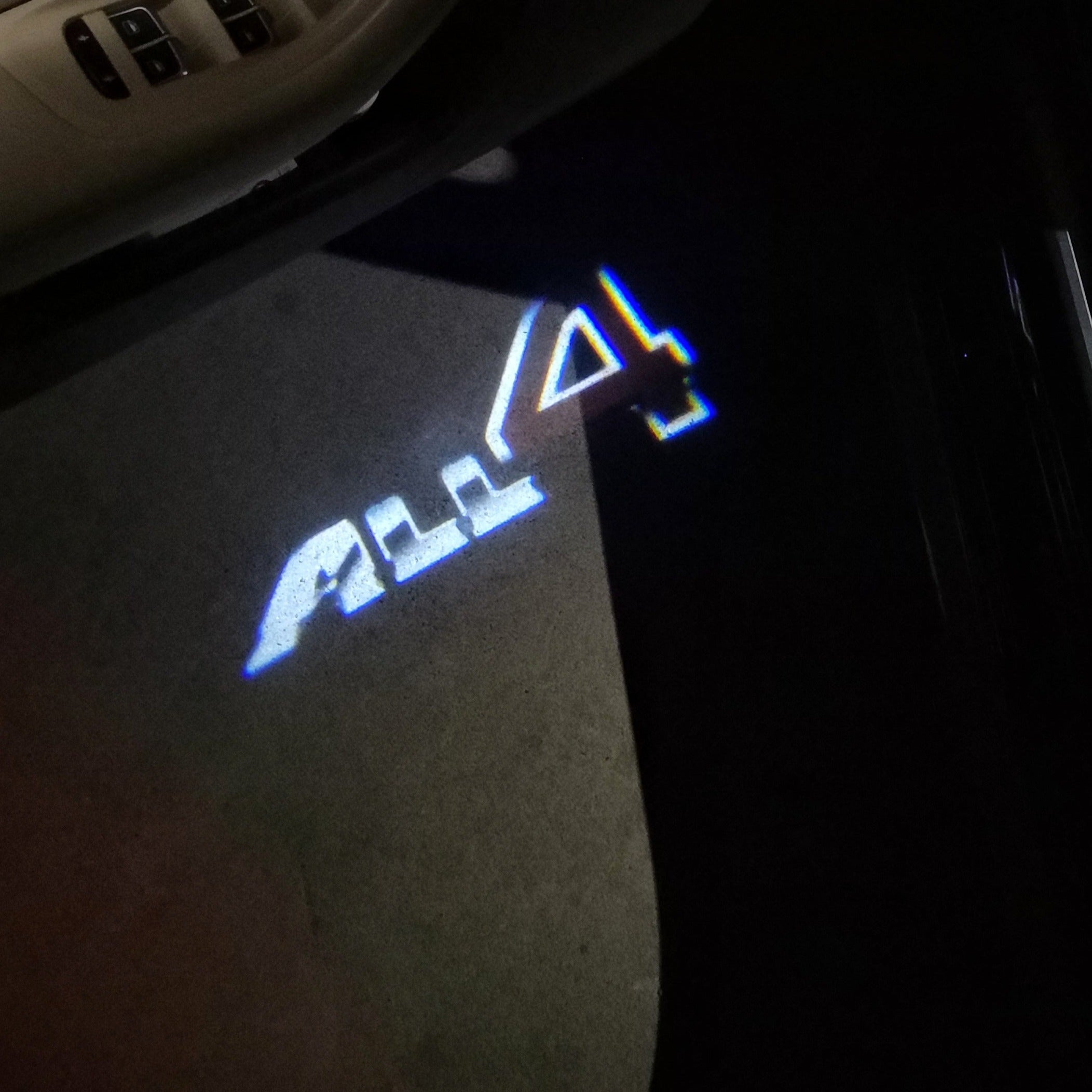 MINI ALL 4 LOGO PROJECROTR LIGHTS Nr.51 (Menge 1 = 2 Logo Film / 2 Türleuchten)