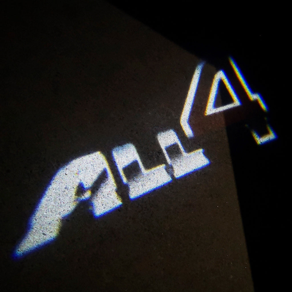 MINI ALL 4 LOGO PROJECROTR LIGHTS Nr.51 (Menge 1 = 2 Logo Film / 2 Türleuchten)