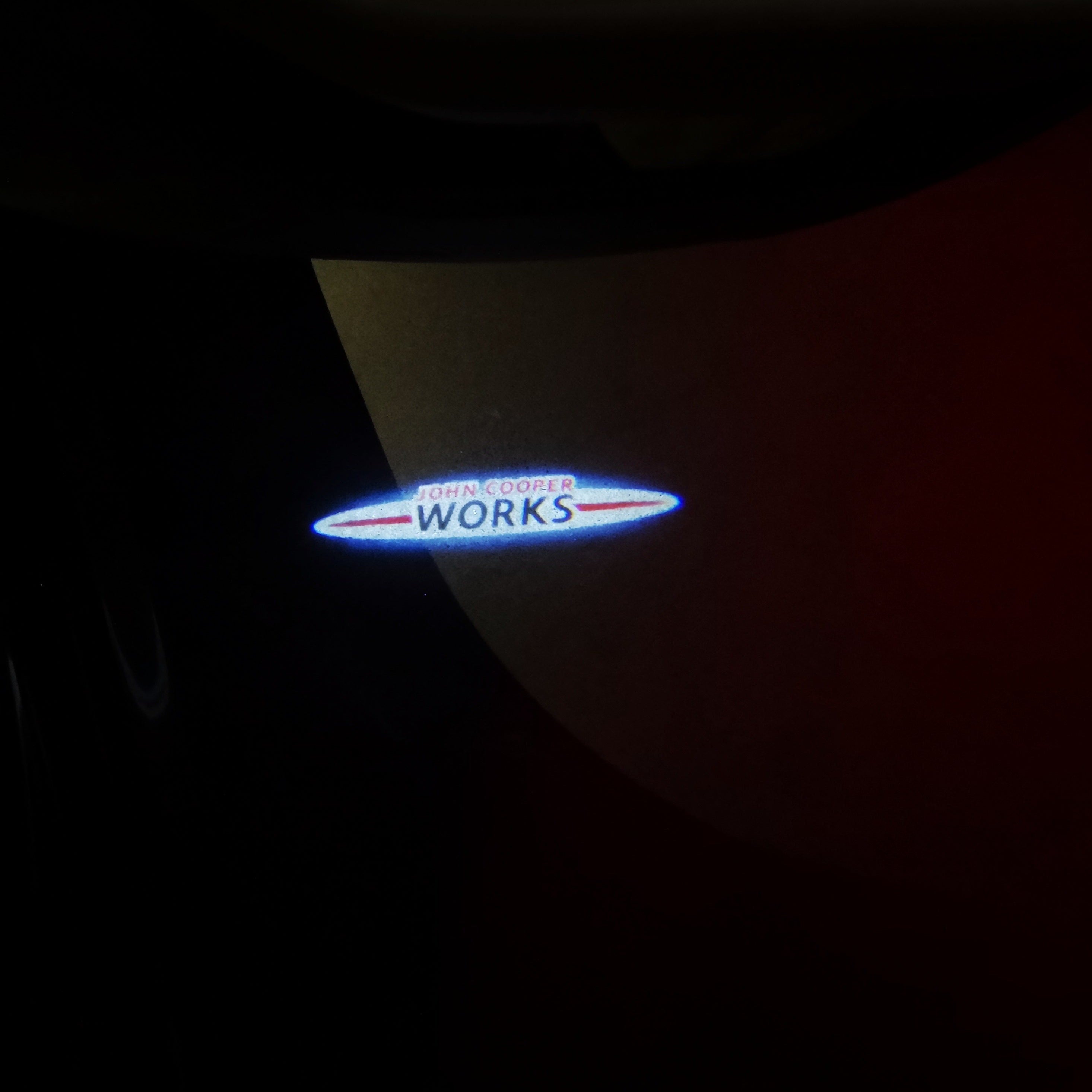 JOHN COOPER WORKS LOGO PROJECROTR LIGHTS Nr.94 (Menge 1 = 2 Logo Film / 2 Türleuchten)