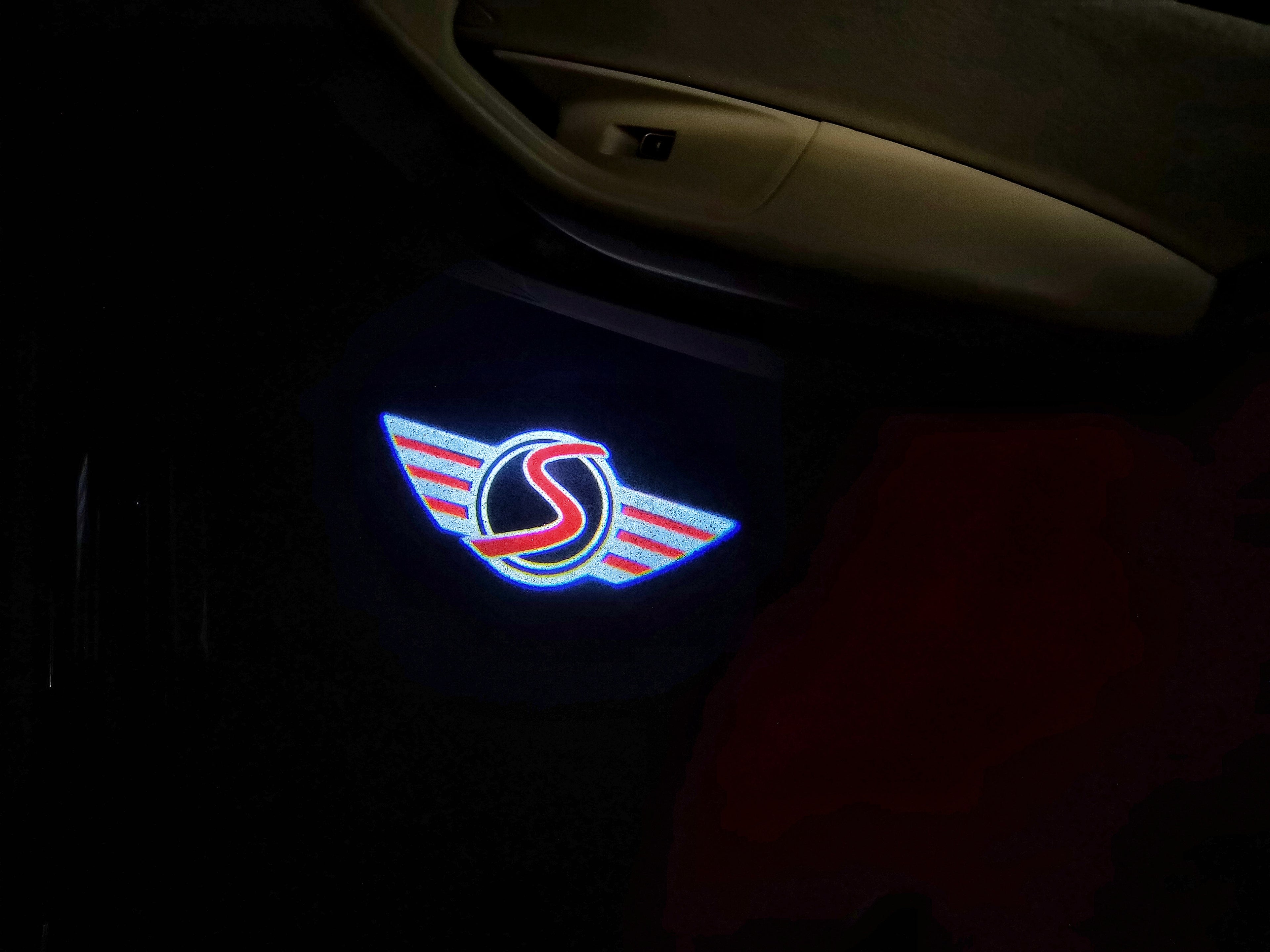 MINI S LOGO PROJECROTR LIGHTS Nr.35 (quantità 1 = 2 Logo Film / 2 luci porta)