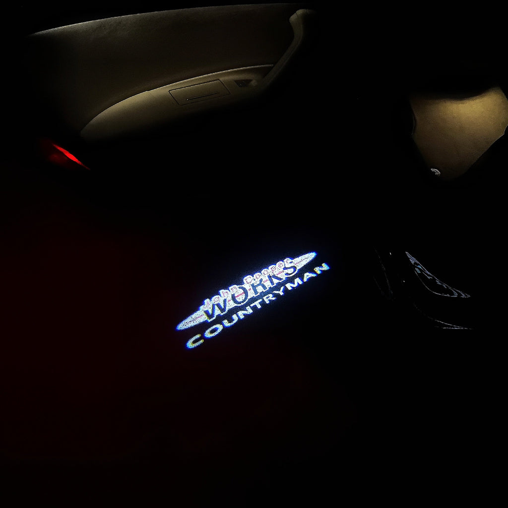 JOHN COOPER WORKS LOGO PROJECROTR LIGHTS Nr.79 (quantità 1 = 2 Logo Film / 2 luci porta)