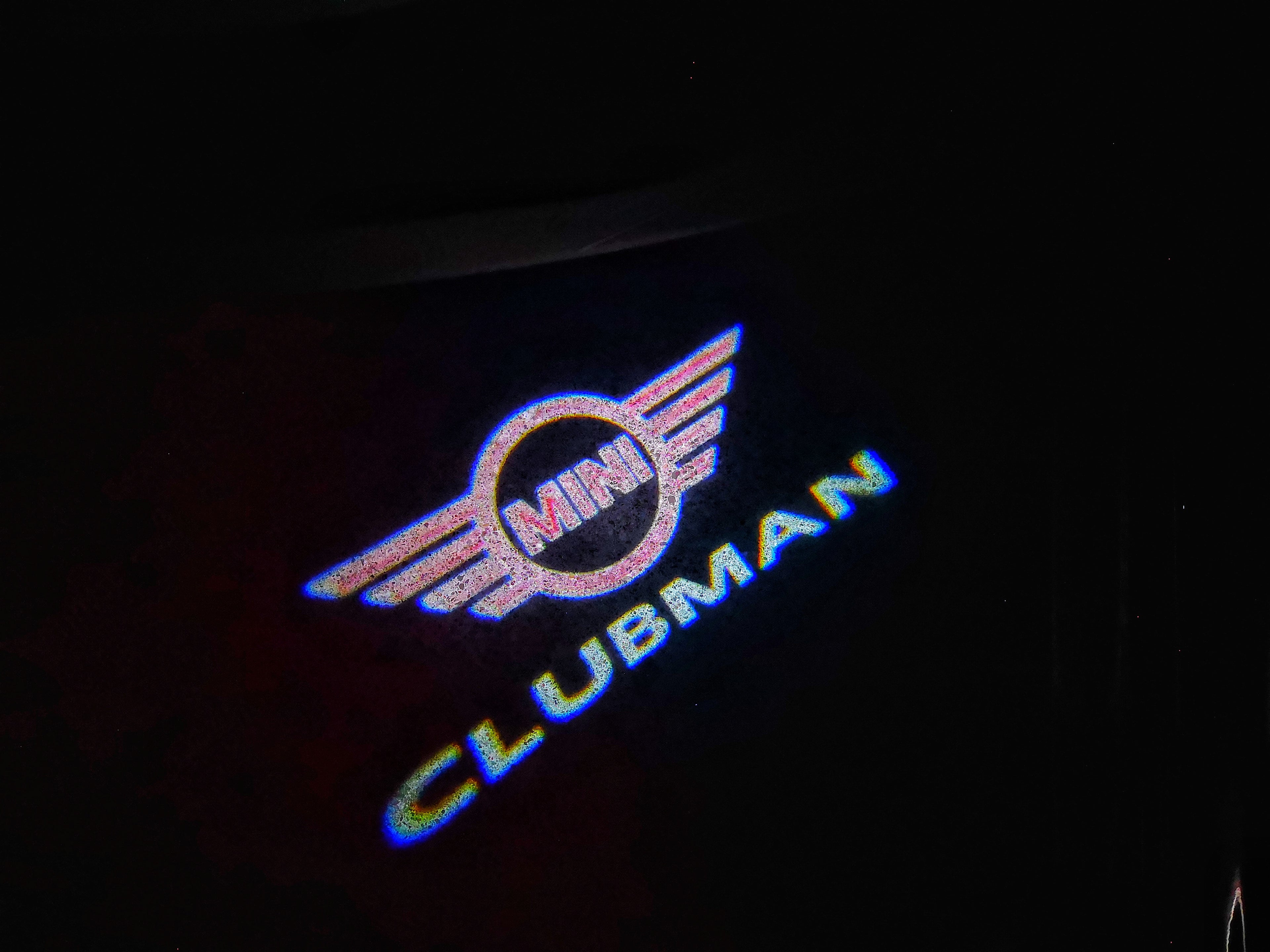 CLUBMAN LOGO PROJECROTR LIGHTS Nr.129 (Menge 1 = 2 Logo Film / 2 Türleuchten)