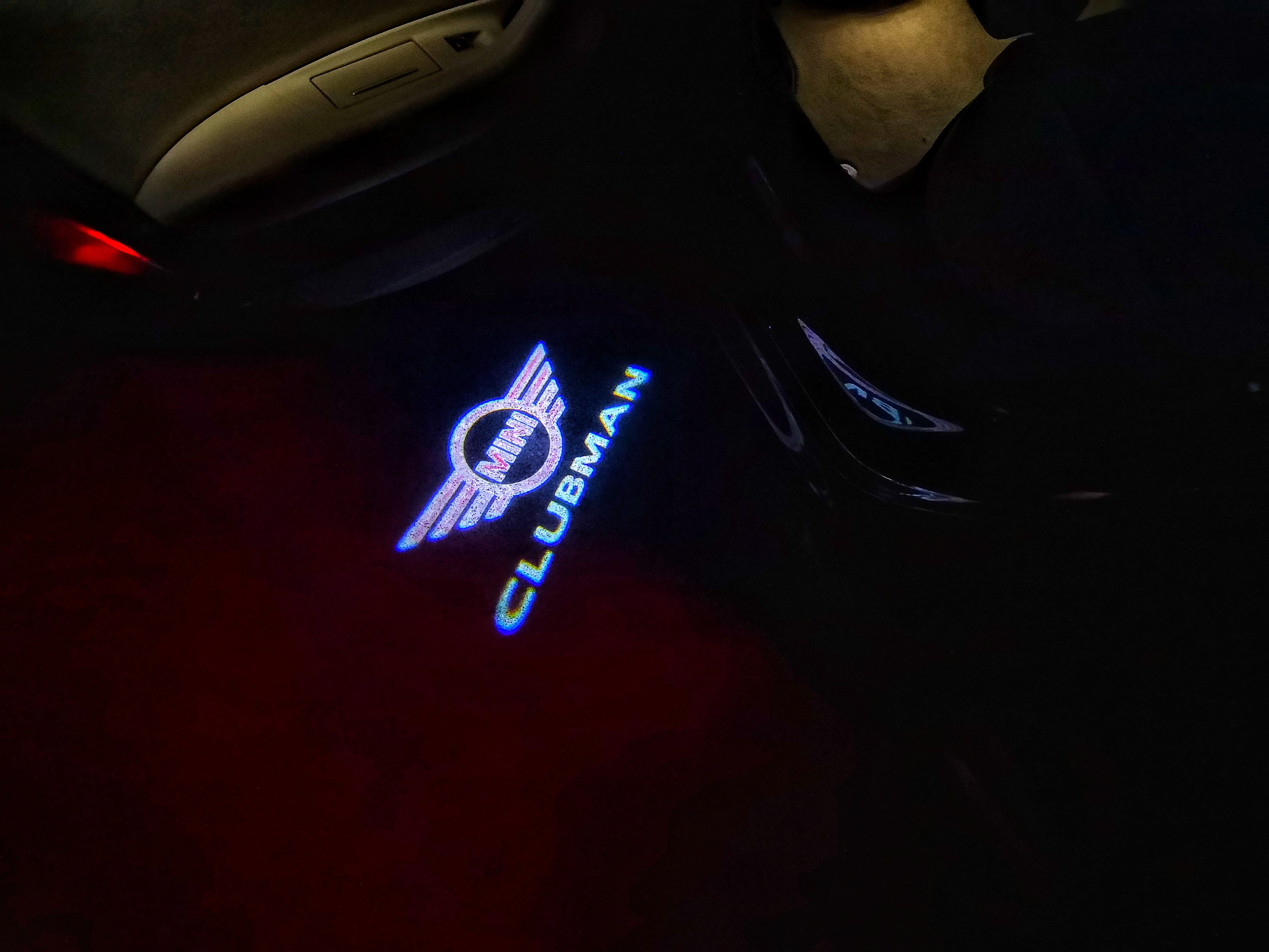CLUBMAN LOGO PROJECROTR LIGHTS Nr.129 (Menge 1 = 2 Logo Film / 2 Türleuchten)