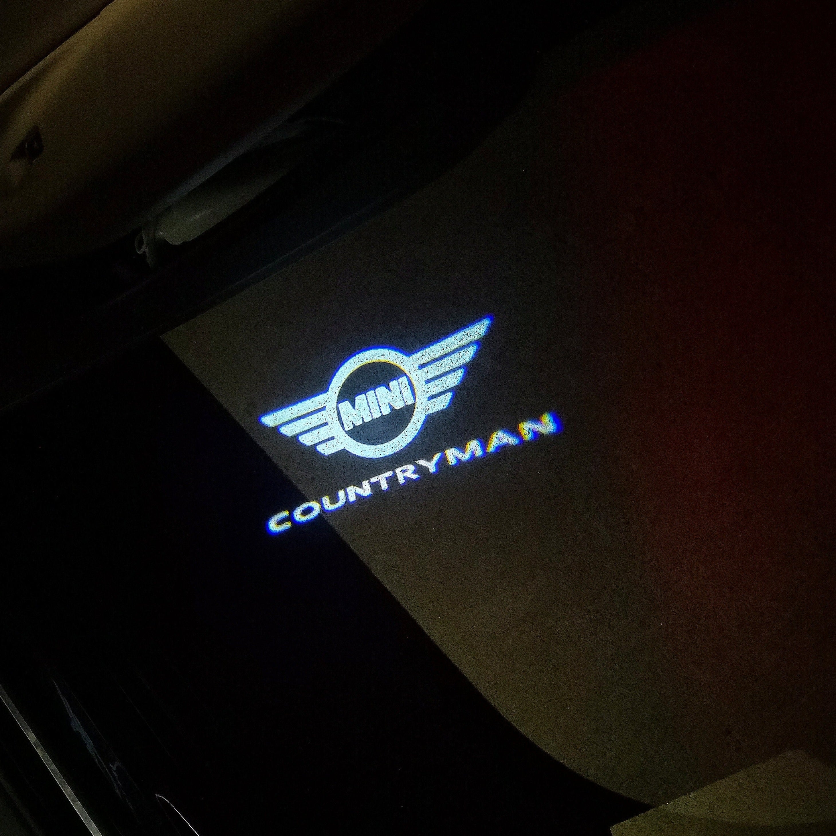 MINI COUNTRYMAN LOGO PROJECROTR LIGHTS Nr.131 (quantità 1 = 2 Logo Film / 2 luci porta)