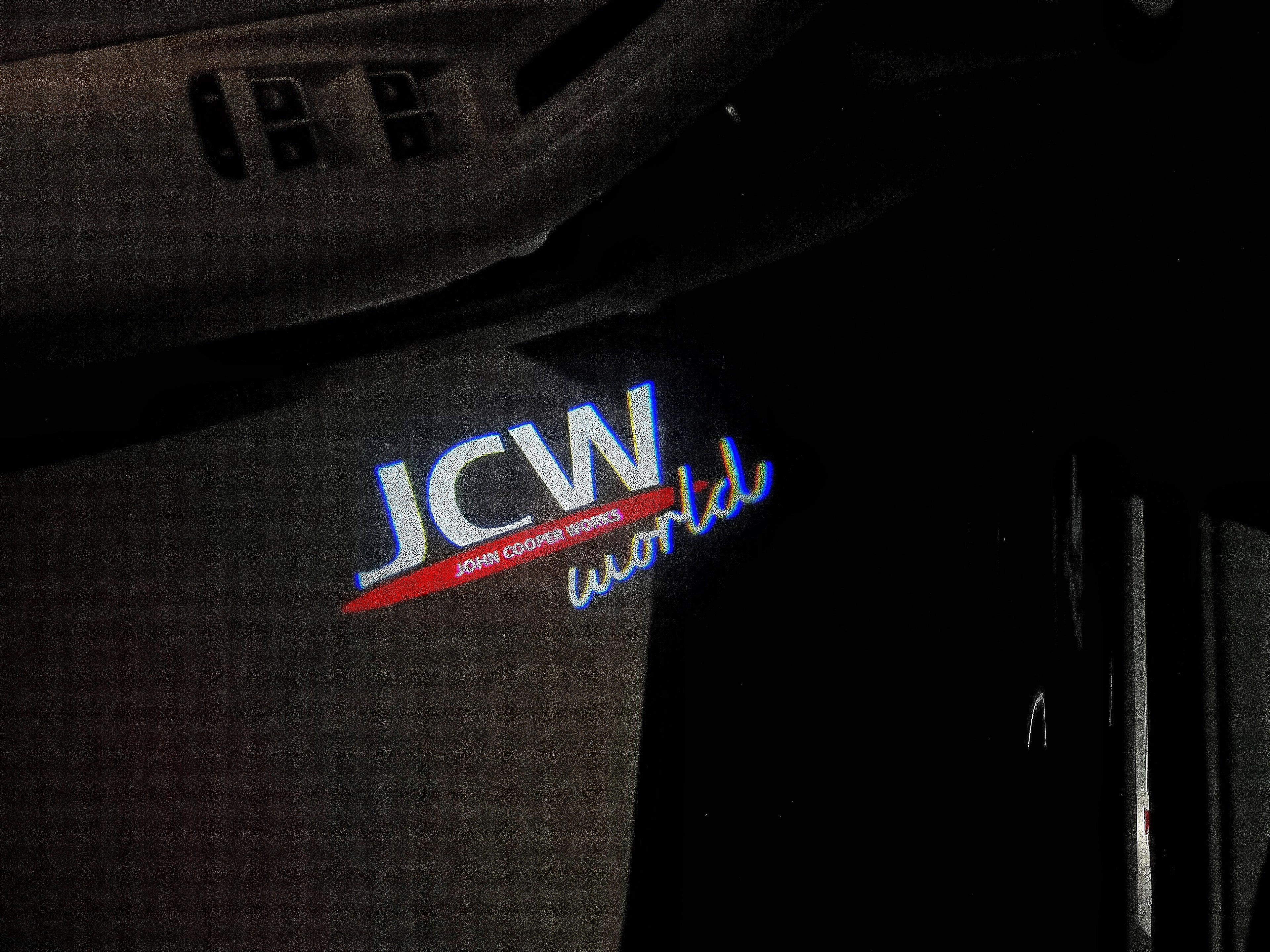 JOHN COOPER WORKS LOGO PROJECROTR LIGHTS Nr.56 (Menge 1 = 2 Logo Film / 2 Türleuchten)