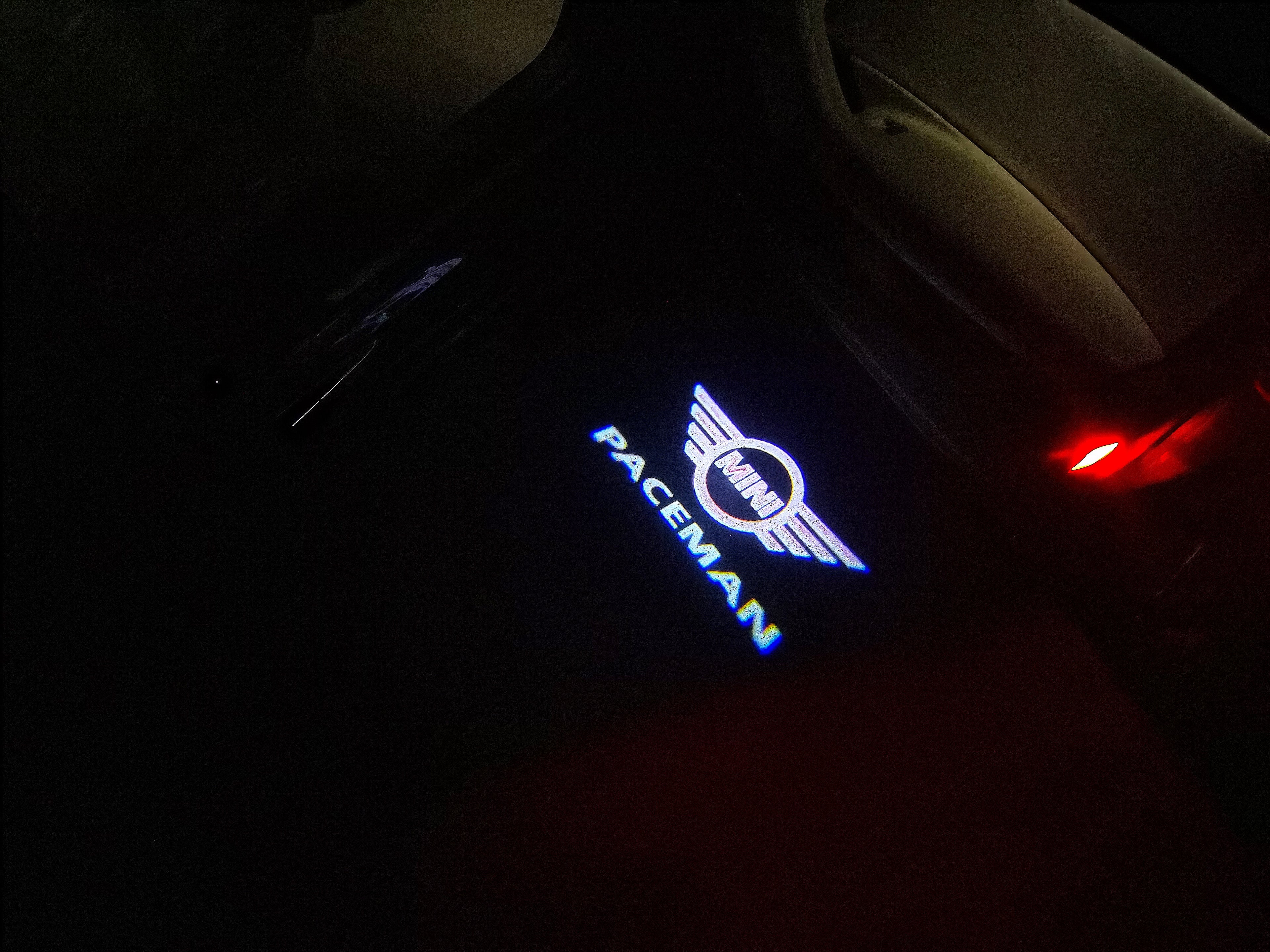 MINI PACEMAN LOGO PROJECROTR LIGHTS Nr.127 (Menge 1 = 2 Logo Film / 2 Türleuchten)