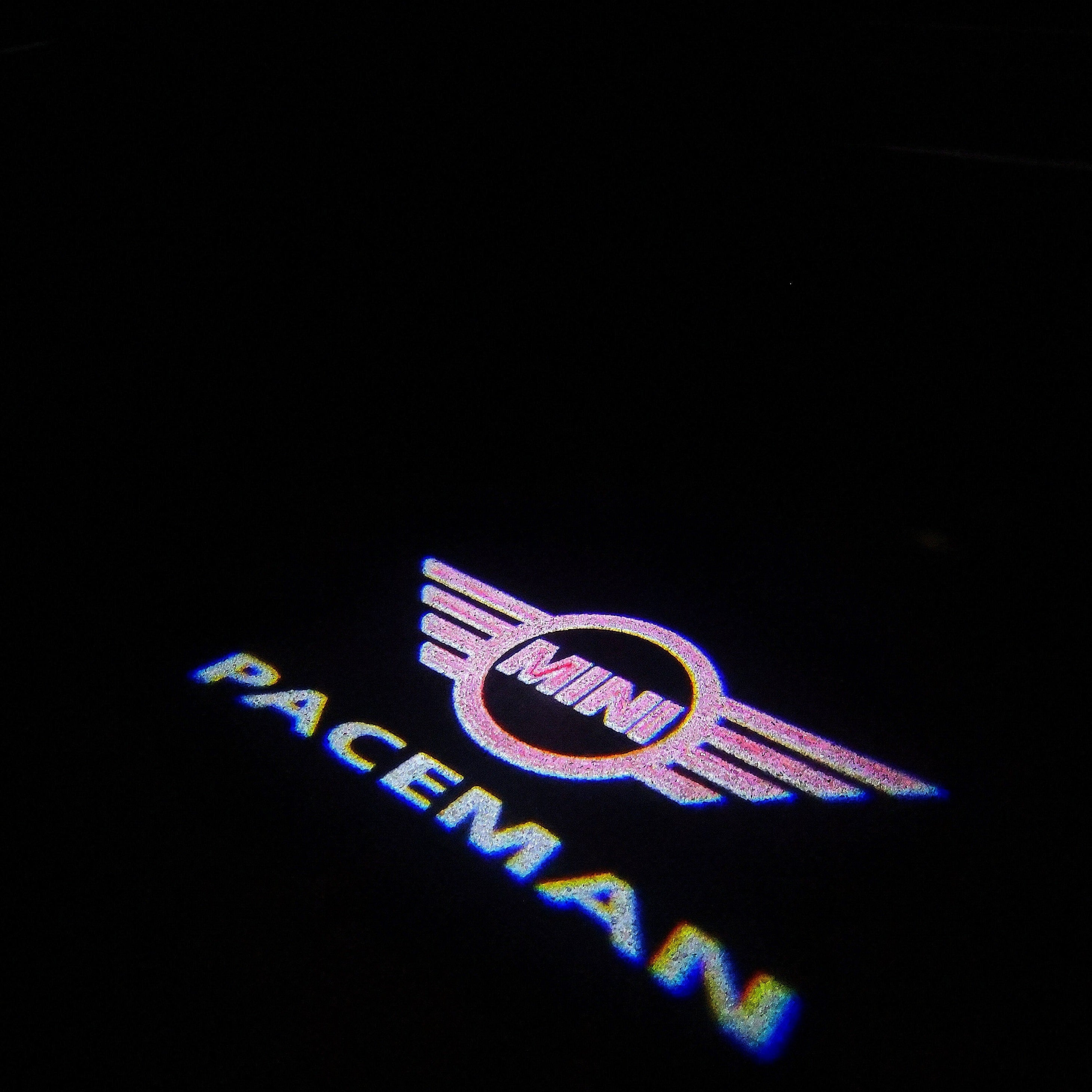 MINI PACEMAN LOGO PROJECROTR LIGHTS Nr.127 (Menge 1 = 2 Logo Film / 2 Türleuchten)