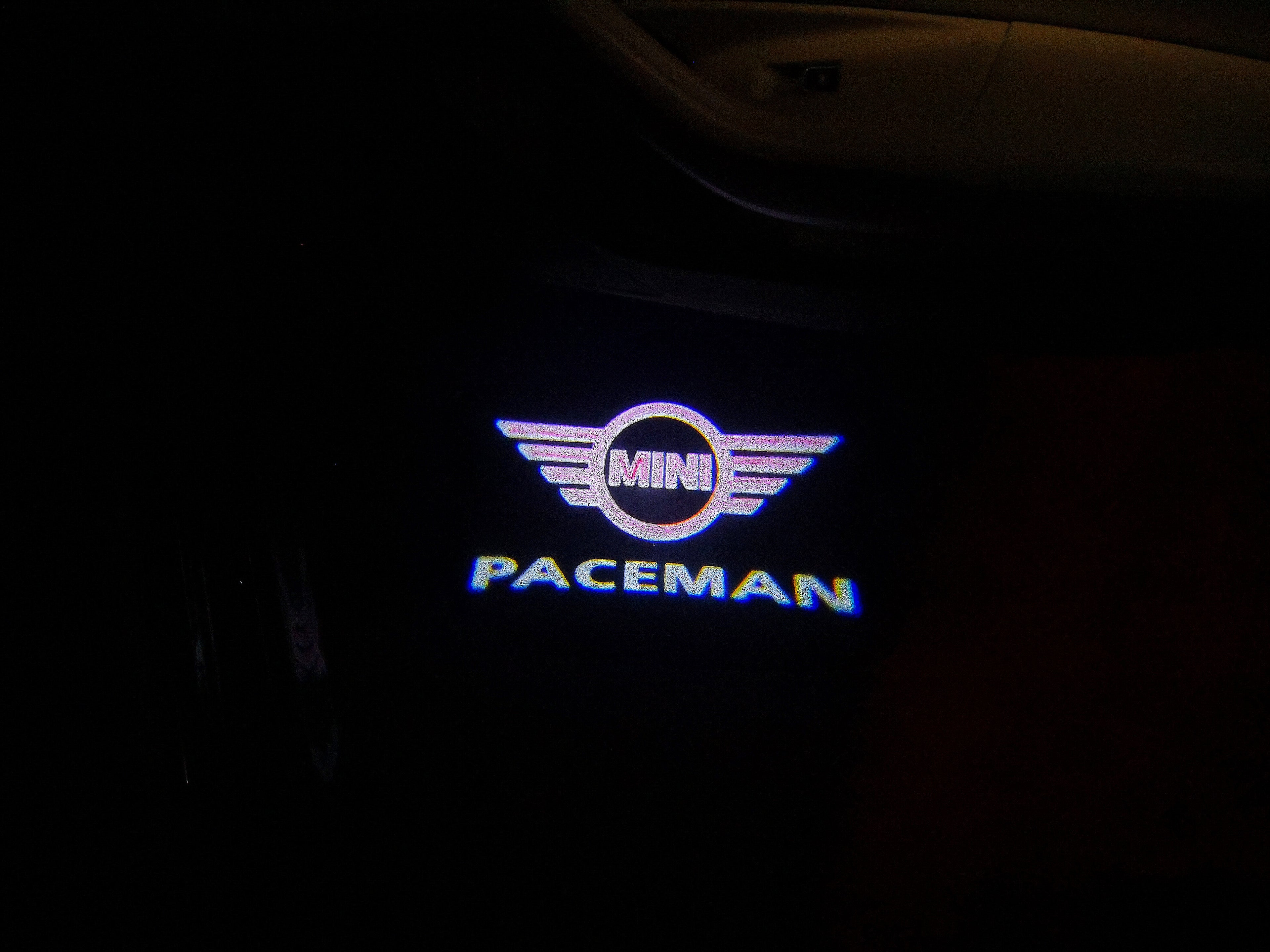MINI PACEMAN LOGO PROJECROTR LIGHTS Nr.127 (Menge 1 = 2 Logo Film / 2 Türleuchten)